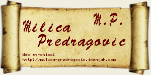 Milica Predragović vizit kartica